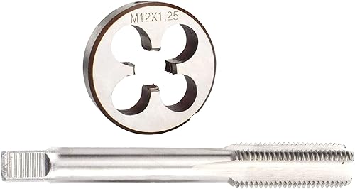 M12 x 1,25 mm Gewindebohrer und Schneideisen-Set, M12 x 1,25 mm Gewindebohrer und M12 x 1,25 mm Rundgewindebohrer für Rechtshänder - Cheap-Us