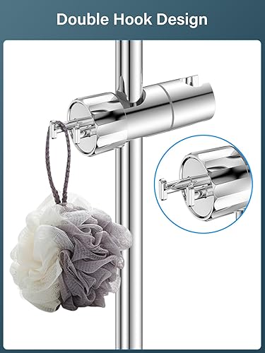 YEAUPE Universal Duschkopf Handbrause Halterung - Brausehalter ohne Bohren,Verstellbar Duschhalterung,360° drehbar für Slide Bar 16-28 mm Außen Durchmesser, ABS+Verchromt Duschstange - Cheap-Us