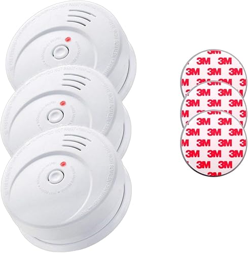 Jeising GS506 G 3er Set Rauchmelder/Brandmelder/ 10 Jahres Batterie KRIWAN zertifiziert EN14604 inkl. 3 x Magnetbefestigung Magnetopad - Cheap-Us