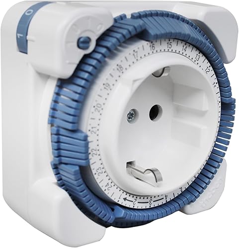 Theben 0260833 Timer 26 Safety-Plus I analoger Zeitgeber I analoge Steckdosenschaltuhr I Steckdosentimer I Analoge Zeitschaltuhr I mit Tagesprogramm I erhöhter Berührungsschutz I 230 V AC - Cheap-Us
