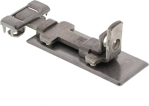 Burg-Wächter Sicherheits-Vorrichtung für Vorhängeschloss, Für flächenbündige Türen, Panzer-Riegel Edelstahl R 80 Ni SB - Cheap-Us