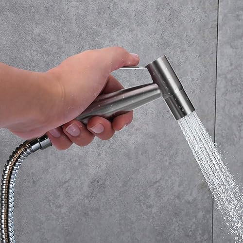 MUMENG Bidet Handbrause für Toilette Set mit 3 Wege Ventil(G1/2'et G3/8'),Edelstahl Bad Bidet Brause Duschkopf Aufsatz,Handbrause Dusche für die Tägliche Körperhygiene und Badreinigung - Cheap-Us