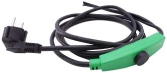 Cerres Frostschutz Heizkabel mit Knopf-Thermostat, Pflanzen-Heizung, 1m, 17 Watt, 230V, wasserdichte Heizleitung für Rohre und Pflanzen, Rohrbegleitheizung - Cheap-Us