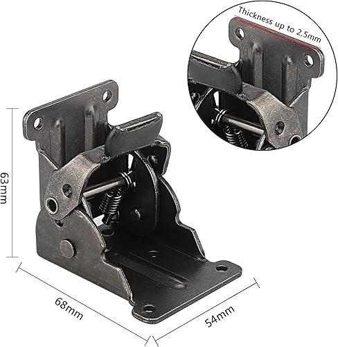 Tischbein klappbare Klammern,4 Stück Klappscharnier Tischbeine Klappbar Scharniere Stützhalterung aus Stahl Verzinkt 40 Schrauben Enthalten - Cheap-Us