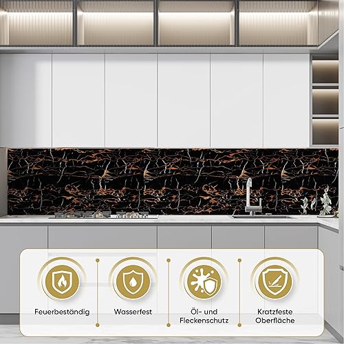 IZODEKOR Wandverkleidung Marmoroptik -4 Pcs 120x60cm- Alternative zu Badfliese/Küchenfliese, Duschwandpaneele, Wandpaneel für Küchenrückwand, Badezimmer, Innenbereich | Dragon - Cheap-Us