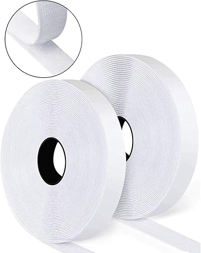 Fruitlet® Klettband Selbstklebend Extra Stark Weiß 3m x 16mm, Doppelseitiges Klettband Velcr Klett 1 Paar, Klettverschluss Selbstklebend für Stoff, Fliegengitter etc. - Cheap-Us
