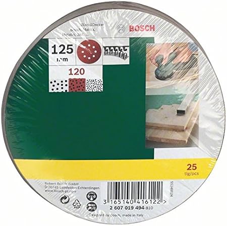 Bosch 25 tlg. Schleifblatt Set (für Weichholz, Hartholz, Ø 125 mm, P80/120/240, Zubehör Exzenterschleifer) - Cheap-Us