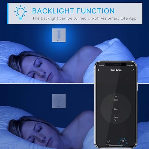 [Schaltbares LED] Smart Rolladen Zeitschaltuhr, Etersky Wlan Schalter für Rollladen Jalousien, Kompatibel mit Alexa Echo und Google Home, Touch Panel, Smart Life App Fernbedienung und Timer - Cheap-Us