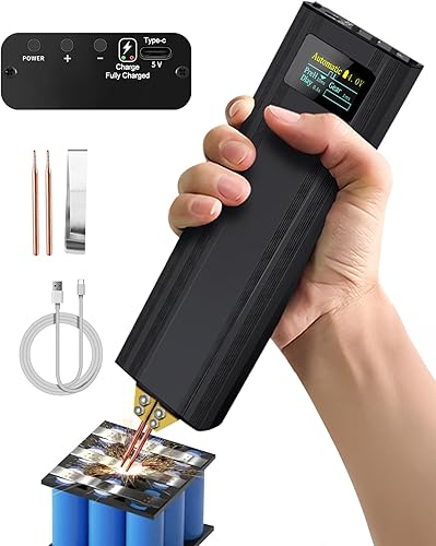 Akku Punktschweißgerät, Punktschweißgerät mit automatischen und manuellen Modi, 80 einstellbaren Geschwindigkeiten für DIY Akkupacks - Cheap-Us