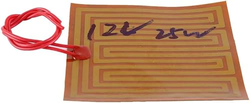 AILOVA Heizfolie, 12V 25W PI Klebeband, 100 Durchmesser, 1 Stück Flexibler Polyimid Heizfolie Klebstoff - Cheap-Us