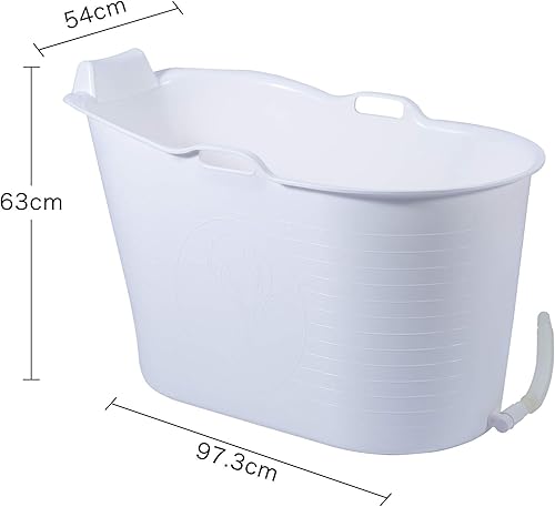 Schwänlein® Mobile Badewanne, Ideal für das kleines Badezimmer 97x55x63cm Stylisch und Stimmungsvoll (Schwarz) - Cheap-Us