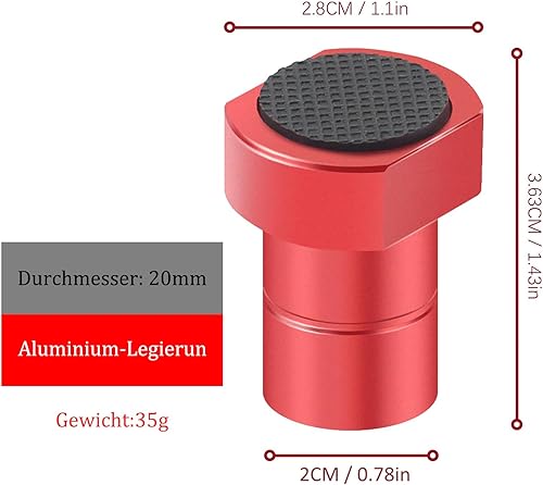 Bankhaken 20mm, Fleymu 8 Stück Aluminiumlegierung Bench Dog, Bank-Hundeklemme Holzbearbeitungstisch Werkbank Niederhalter Werkzeug Zubehör, für Allen Flachspannen Tischen mit 20-mm-Bohrungen(Rot) - Cheap-Us