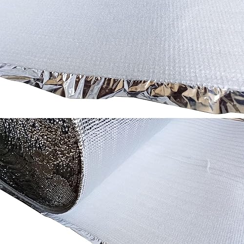 Isolierfolie Dämmfolie Trittschalldämmung Alu 3 mm Dämmunterlage 100 cm Breit Wärmedämmung Isolierung mit metallisiertem Laminat Dämmung Aludämmung Stark (25 m) - Cheap-Us