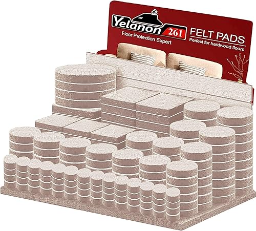 Yelanon Filzgleiter Selbstklebend 261 Stück Filzgleiter Für Stühle Möbelgleiter Selbstklebend Filz Für Stühle Filz selbstklebend Möbelgleiter für Möbelfüße Beige - Cheap-Us