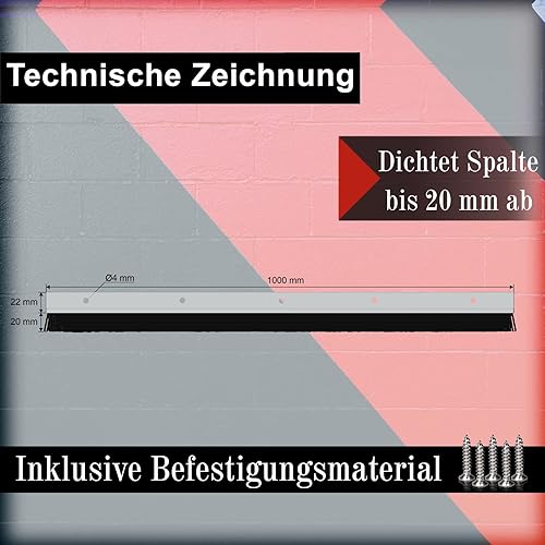 Türdichtung Türbürste Abdeckleisten Bürstendichtung Dichtung - 1 x Türdichtung aus Aluminium Weiss 1 Meter Leiste zum Anschrauben Bürste Zimmertürdichtung Durchzugstopper Zugluftstopper für Türen - Cheap-Us