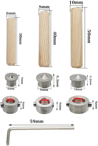CESFONJER 8 tlg Tiefenanschlagringe Set Stellungsregler Ring Positionierer HSS-Locator Tiefenbegrenzer Tiefenstop Dübeln 3-10mm - Cheap-Us