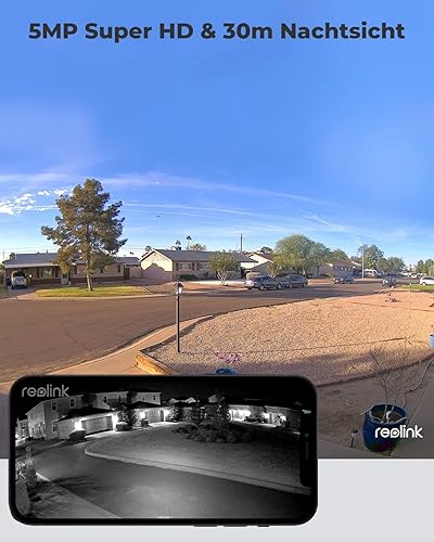 Reolink 5MP WLAN Kamera Outdoor, 2,4GHz/5GHz WLAN CCTV IP Kamera Aussen mit Person/Auto/Tiererkennung, IP67 Wetterfest, Nachtsicht, Bewegungsmelder, SD-Kartenslot, Zeitraffer, Außenkamera RLC-510WA - Cheap-Us