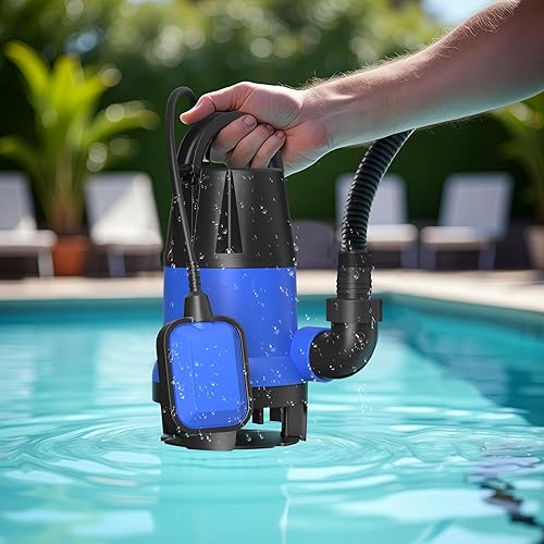 Schmutzwasserpumpe 400 W 7500 l/h Tauchpumpe Gartenpumpe Brunnenpumpe Entwässerungspumpe - Cheap-Us