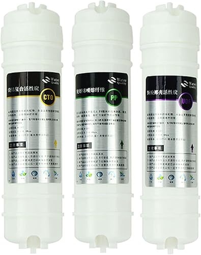 LZH FILTER Haushaltswasserreinigungsrohrfilter, Pp-baumwollfilter + Udf-granulat-aktivkohle + Cto-druckkohle, 3-stufiges Umkehrosmose-filtersystem - Cheap-Us