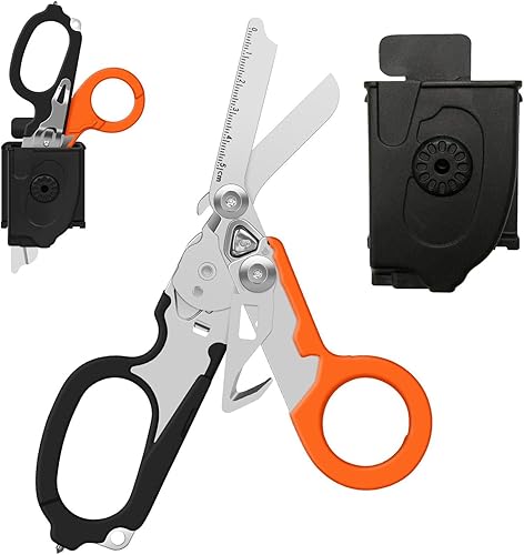 Trauma Schere Multitool Rettungsschere mit 6 Praktischen Funktionen Faltbare Scherenzange aus Edelstahl-Ideal für Professionellen Einsatz Im Rettungsdienst Oder Alltägliche Aufgaben - Cheap-Us