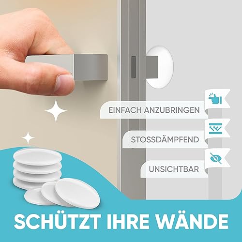 Strongest Home Wall Türgriff Stopper 5cm Satz von 6 Clear Rubber Türgriff, Runde Wand Schutz für Türgriff. Schützende Tür Stoßstange Wand Schalldämpfer - Selbstklebend - Cheap-Us