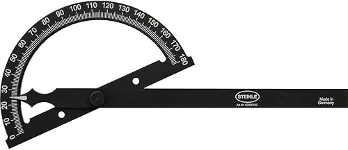 STEINLE 6209 ALU Gradmesser 80 x 120 mm Durchmesser Gradbogen: 80 mm Länge des freien Schenkels: 120 mm - Cheap-Us