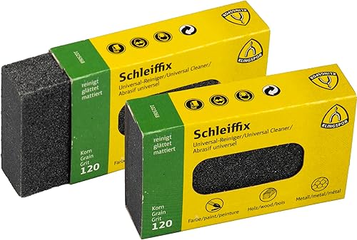 Klingspor SFK 655 Schleiffix Handklotz 80 x 50 x 20 mm Korn 120 - für Farbe/Lack, Glas/Stein, Holz, Kunststoff, Leder und Metall Universal - 13802 - Cheap-Us