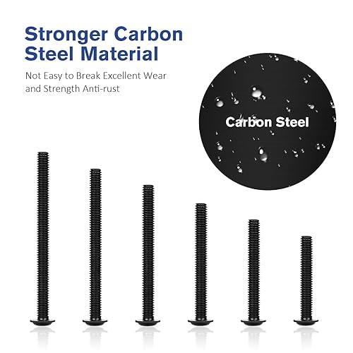 WELLOCKS Schrankgriffe Schrauben | M4 25–50 mm Maschinenschrauben Sortiment Kit | Flachscheibenkopf Kreuzschlitzschrauben Set aus Metall | für Schrank Schublade Knöpfe (D150) | Silber | 100 Stück - Cheap-Us