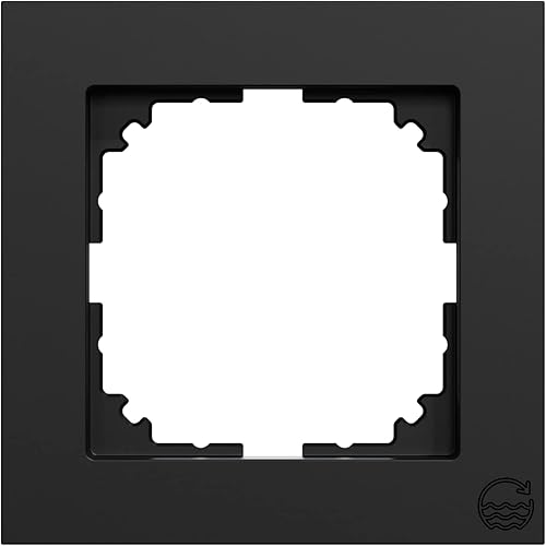 Schneider Electric Merten MEG4020-3603 M-Pure-Rahmen, Aus Recyceltem Ocean Plastic Material, 2fach, IP20, IK03, Rahmen2-fach, Schwarz Matt - Cheap-Us