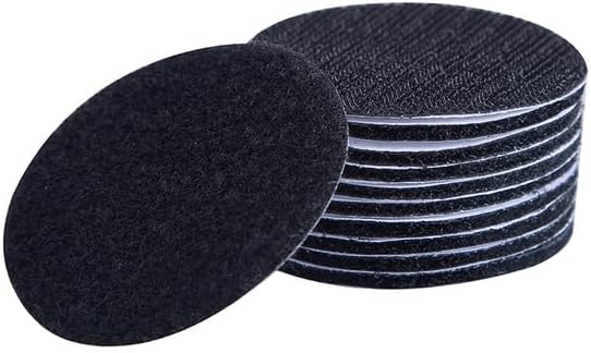 INF 20 STK Runde Selbstklebende Klettaufkleber 6cm Klettverschluss Ohne Bohren für Wände und Boden,Tür, Kunststoffe, Tuch, Schwarz - Cheap-Us