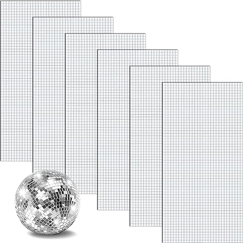MaehSab 10800 Stück Selbstklebende Spiegel Mosaik Fliesen Glas Spiegel Wandaufkleber Quadrat Glas Mosaik Aufkleber Mini Spiegel Aufkleber für DIY Disco Party DIY Dekor (5 * 5mm, Silber) - Cheap-Us