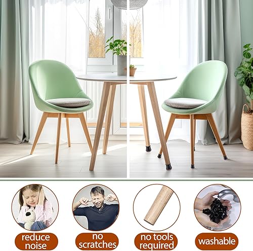 24 Stück Stuhlbeinkappen Klein, Silikon Stuhlbeinschoner Schwarz Filzgleiter für Stühle Verdickte Schutzkappen für Kippbare Stuhlbeine zum Bodenschutz (14-19mm) - Cheap-Us