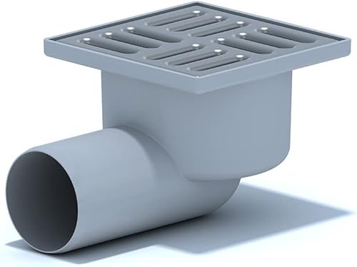 Bodenablauf Edelstahl DN50 100x100 mm Abgang Waagerecht Duschablauf Badablauf - Cheap-Us