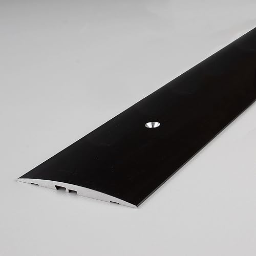 PROVISTON | Übergangsprofil | Aluminium eloxiert | Bronze Dunkel | Breite 58 mm | Höhe 4 mm | Länge 1000 mm | Gebohrt | Übergangsschiene | Übergangsleiste | Bodenprofil | Abdeckleiste | 1 Stück - Cheap-Us