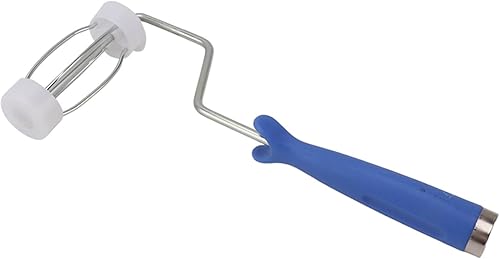 Farbroller-Rahmen, Edelstahl Hochfeste Daumenrillenform Griffiger Farbroller-Griff Leicht zu reinigen Drahtrollen-Rahmen für Farbauftrag, Staub-Stick Reinigung (4 Zoll mit 1/4 28 - Cheap-Us