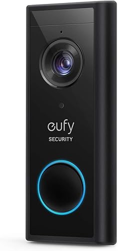 eufy Security, zusätzliche kabellose Video-Türklingel Akku, 2K HD, Türklingel mit Kamera-Funktion, gebührenfrei, Personenerkennung, Audiofunktion(HomeBase 2 notwendig)(Generalüberholt) - Cheap-Us
