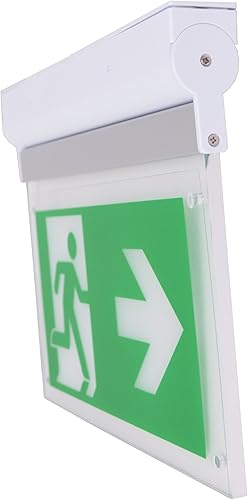 intratec 100% Shopping Notausgang Fluchtwegleuchte 300x50x230mm, LED Notleuchte Innen mit Akku für Wand und Deckenmontage geeignet AUTOTESTfunktion Gemäß DIN EN 60598-1 & VDE 0108 - Cheap-Us