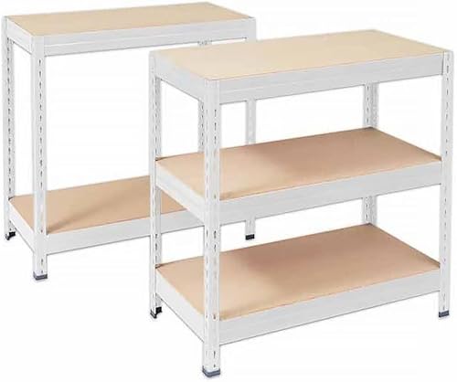 KARAT Schwerlastregal - Steckregal, Kellerregal, Lagerregal, Werkbank - Traglast bis 1250 kg - Schnelle Montage & Standsicher (Anthrazit-Grau, 180 x 120 x 60 cm) - Cheap-Us