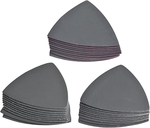 sourcing map 30 Stück Dreieck Detailschleifer Schleifpapier Satz 1200/1500/2000 Körnung 3-1/2 Zoll Klett Siliziumkarbid Schleifpads - Cheap-Us
