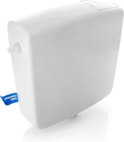 BigDean Spülkasten für WC Toiletten Weiß 6-9 Liter Spartaste Aufputz Aufputzspülkasten Spül Start Stop Funktion Made in Europe - Cheap-Us