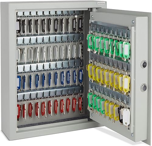VonHaus Schlüsseltresor zur Wandmontage – Digitaler Schlüsselkasten mit Solenoid Schloss und Kapazität für 71 Schlüssel – Schlüsselsafe mit Tastaturschloss und Lichtanzeigen - Cheap-Us