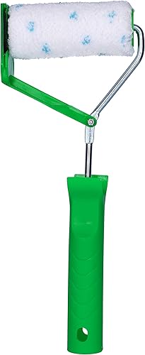 ToolSpace Farbroller Eckenroller Profiqualität Farbwalze Ø 10,5cm mit 39 cm Bügel Polyacryl Malerwalze Innen-Ecken-Roller Für Wandfarbe Emulsions- & Latexfarben, Ergonomischer Griff - Cheap-Us