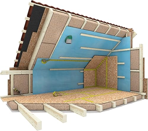 BMD Dampfsperrfolie 2m x 25m (50m²) Dampfbremsfolie Dampfbremse Dampfsperre CE Siegel Estrichfolie im Einsatz gegen Feuchtigkeit - Cheap-Us