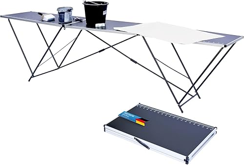 Klappbarer Multifunktionstisch Mehrzwecktisch Campingtisch Klapptisch Markttisch Profi-Tapeziertisch Beistelltisch zum Campen im Garten für Festivalls Märkte und mehr (Profi Tapeziertisch 3 Meter) - Cheap-Us