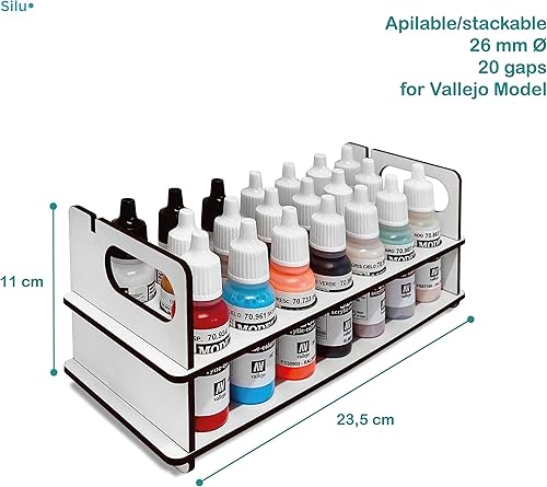 Silu - PAINT STAND Farbhalter für Vallejo 17, 32, 35 und 60 ml (B18) - Cheap-Us