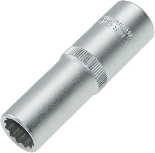 Lange 12-KANT/Zwölfkant Steckschlüsseleinsätze/Schraubendreher-Einsätze Stecknuss Nuss Vielzahn (Doppel-Sechskant/Doppel-6-kant) 30 mm 1/2'-Antrieb CV-Stahl (Chrom-Vanadium-Stahl) - Cheap-Us