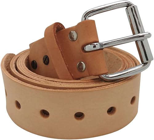 Bleispitz Werkzeuggürtel, Arbeits-Gürtel, Unisex, Beige, 140 cm - Cheap-Us