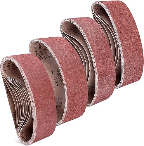 Navaris 25x Schleifband für Bandschleifer - 40-100 Körnung - 75 x 457mm - Schleifbänder Schleifpapier für Bandschleifmaschine - Bandschleifpapier - Cheap-Us