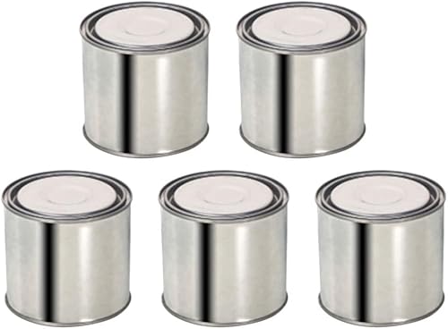 CRILSTYLEO 5Stücke Weißblech Farbdose Runde Dosen für Pigmente Farben Praktische Farbeimer für daiments Painting Zubehör - Cheap-Us