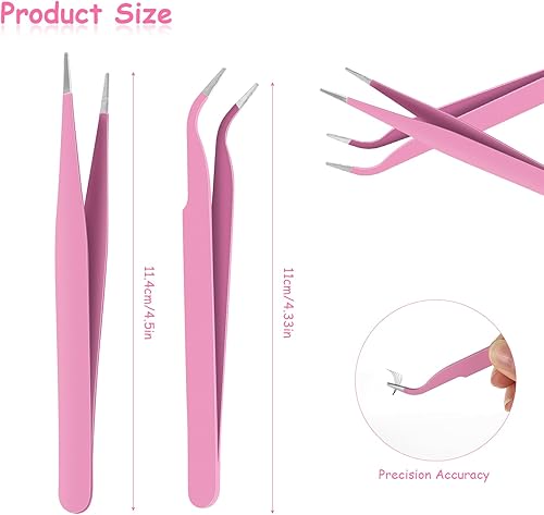 Ainiv Pinzette Sets, 12 Stück Präzisions Antistatisch Edelstahl Pinzette Werkzeug, für Computer Elektronische Reparaturen Schmuck Präzisionsarbeit Laborarbeit Schönheit und Haarentfernung - Cheap-Us
